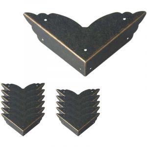 12pcs Vintage En Métal Protections De Coin De Style Antique, Meubles Protecteurs De Bord Pour La Table De La Poitrine Boîte À Bijoux - Neuf