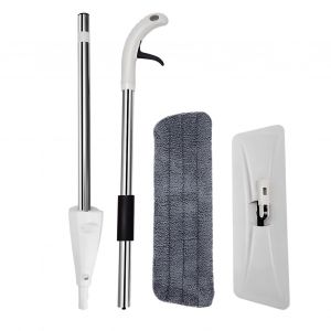 Hjlian Balai Serpillere A Jet D'eau, Double Usage, Humide Et Sec, Nettoyage Des Sols, Microfibre, Ergonomique, Leger, Pour La Maison, La Cuisine, Le Salon, Blanc - Neuf