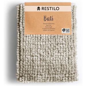 KAL-Tapis De Bain Antidérapant 60 X 90 Cm Tapis De Douche Absorbant Décoratif Beige Bati - Neuf