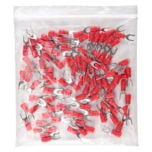 100 pcs 4mm fourche AWG 22-16 cosse de câble de borne pré-isolée - Neuf