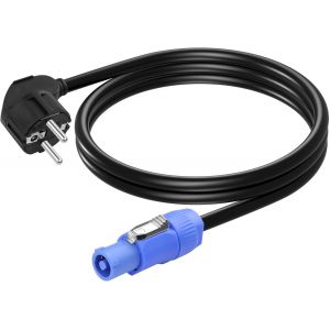 3.2FT Câble de Conversion Plug to PowerCon AC, 3 Broches 1,5 mm² 15AWG 90 degrés CEE 7/7 mâle à PowerCon a Un Type Cordon d'alimentation de la fiche de Haut-parleurs Audio (1M) - Neuf