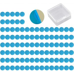 Cmjaagur-Lot De 100 Plaques De Fer Rondes Magn&eacute;tiques Autocollantes - Bo&icirc;te De Rangement Incluse - Patchs De Support Pour T&eacute;l&eacute;phone Portable[M1605] - Neuf