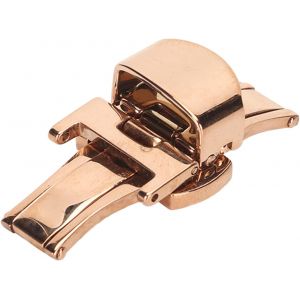 Eryi-Bracelet De Montre À Boucle Papillon En Acier Inoxydable Or Rose Avec Fermoir Déployant De Rechange Pour Homme Et Femme - Neuf