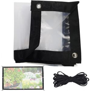 ChenQuanSarl-Bâche Transparente Imperméable Avec ?illets 2 X 1M Bâche En Plastique Imperméable Pvc De Transparente Avec Des Oeillets, Des Couvertures De Feuille D'Usine De Fleur Anti-Pluie - Neuf