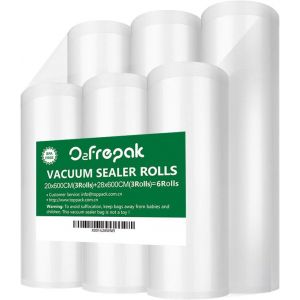 6 Rouleau (3)20x600cm Et (3)28x600cm Sacs Pour Machine Sous Vide Alimentaire, ,Sans Bpa Et Lfgb Sac De Congelation ,Compatible Avec N'importe Quelle Scelleuse - Neuf