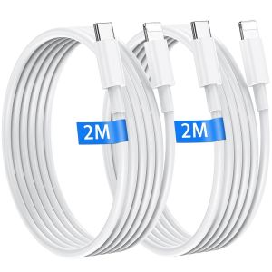 TYE-Cable iPhone USB C 2M Lot de 2 Câble USB C vers Lightning Certifié MFi chargeur iphone Original Ultra Résistant cable iphone charge rapide pour apple iPhone 14 13 12 11 Pro Max/Mini/X/XS/XR/8/7/6 - Neuf