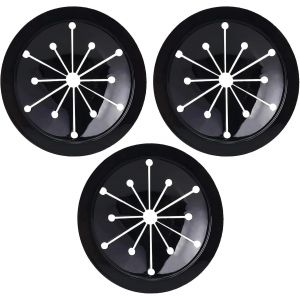 SJZG-Lot De 3 D&eacute;flecteurs D'&Eacute;vacuation, Anti-&Eacute;claboussures, D&eacute;flecteur D'&Eacute;vier, Bouchon De Vidange Multifonction, Accessoires De Cuisine, Noir - Neuf