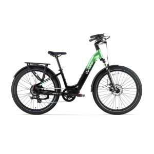 V&eacute;lo De Ville &Eacute;lectrique Cyrusher Grace, 48 V, 250 W, 15 Ah, Double Capteur, Vert - Neuf