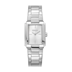 Montre Femme Dkny Everyday Dk1l121m0045 - Acier Inoxydable Argent&eacute; Avec Bo&icirc;tier Rectangulaire Et Cadran Blanc - Neuf
