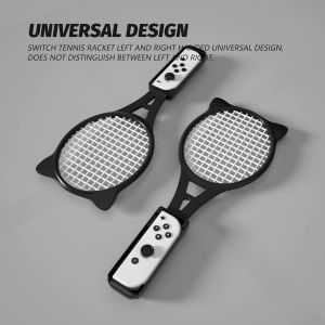 Raquette de Tennis pour Nintendo Commutateur de Sport ou Nintendo Commutateur OLED Joycons pour Mario Tennis Aces (Pack de 2, Noir) - Neuf