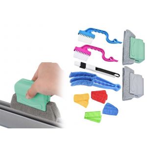 Ensemble de 6 brosses de nettoyage pour rainures de fen&ecirc;tres, pour le d&eacute;poussi&eacute;rage et le nettoyage des interstices. - Neuf