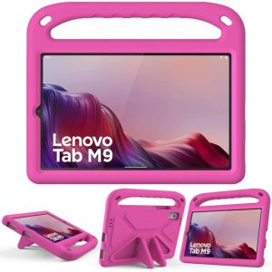 Étui Pour Enfants Lenovo Tab M9 2023 9"" (Tb-310fu), Mousse Eva Légère Et Résistante Aux Chocs Et Durable, Housse De Tablette Avec Poignée Et Support Pour Enfants, Rose - Neuf