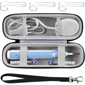&Eacute;tui De Voyage Pour Brosse &Agrave; Dents &Eacute;lectrique, Etui Brosse A Dent, Protege Brosse A Dent, Electric Toothbrush Avec Accessoires De Rangement, Pratique Pour Les Voyages Et &Eacute;loigne La Poussi&egrave;re - Neuf
