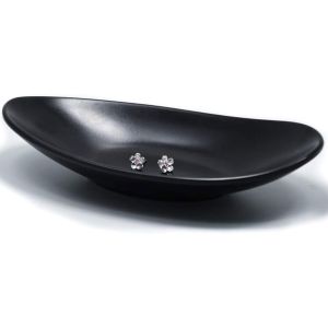 Sjzg-Plateau À Bijoux Bol À Clé Noire,Plateau Des Clés De L'organisateur Porte-Clés Pour Entrée Bol À Bijoux Décoration De Table Cadeau De Pendaison De Crémaillère - Neuf