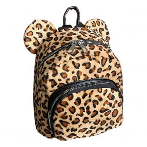 La mode womenPolyurethaneLeather Mini Sac à dos d'Épaule Unique Sac à Glissière WomenPolyurethaneLeather imprimé Léopard Sac à dos Sac à Bandoulière - Neuf