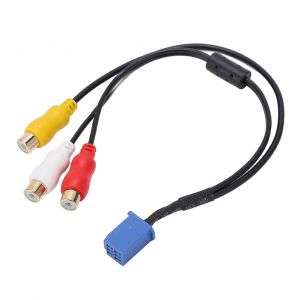 6 broches AV 3040 port voiture 3RCA c&acirc;ble adaptateur audio Vedio connecteur pour lecteur DVD unit&eacute; principale - Neuf
