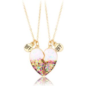 Collier D'amiti&eacute; Magn&eacute;tique Pour Filles Collier D'amiti&eacute; En Forme De Coeur Pour 2/3 Filles, Collier Bff Anniversaire No&euml;l Bijoux D'amiti&eacute; Cadeaux Pour Soeurs Femmes Filles - Neuf