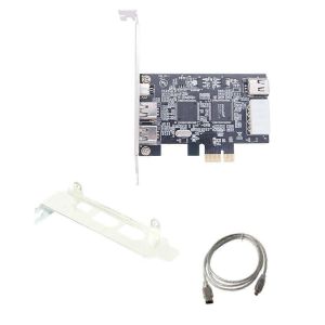 Adaptateur de carte Firewire PCI-E 1X IEEE 1394A 4 ports (3+1) - Neuf