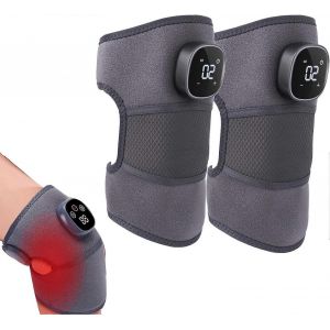 Appareil De Massage Chauffant Pour Genoux, Masseur Vibrant 3 En 1 Sans Fil Avec Coussins Chauffants Pour D&eacute;tendre Les Genoux, Les &Eacute;paules Et Les Coudes, Lot De 2 - Neuf