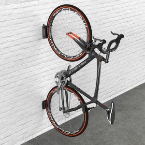 Support Mural Compatible Avec V&eacute;los Pivotant Velocycle Lift Vertical Fh1 Noir - Neuf
