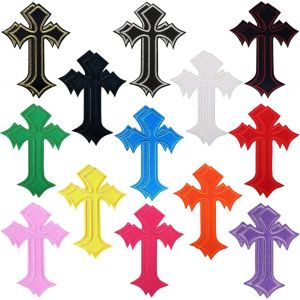 Bmtterqgwo - 26 Pieces Patches Croix A Repasser, Broderie Applique Decoration Reparation Vetements Jeans Chapeaux Sacs Vestes - Neuf