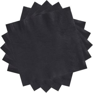 Kalanka-20 Pièces Serviettes Papier Noir,Table Papier Serviette Joyeux Anniversaire,Serviettes De Fête Serviette De Table En Tissu Serviette Papier Mariage Pour Cocktail,Boissons,Restauration - Neuf