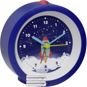 60.1033 Réveil analogique pour enfant avec piles Bleu - Neuf