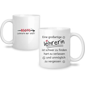 Eryi-Tasse En Céramique Pour Enseignante - Cadeau Pour Enseignante - Idée Cadeau Pour Les Femmes Pour Reconnaître L'enseignant - Cadeau De Fin D'année - Tasse 350 Ml (Enseignante) - Neuf