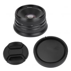 Objectif principal Mcoplus 25 mm f/1.8 a ouverture manuelle et mise au point pour appareils photo hybrides (pour monture Sony E) - Neuf