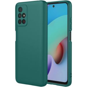 Kal-Silicone Coque Pour Xiaomi Redmi Note 11s 5g/Xiaomi Poco M4 Pro 5g, Soyeux Souple Toucher Très Mince Antichoc Premium Tpu Housse, Élégant Étui Avec Anti-Rayures Tissu Microfibre, Vert Foncé - Neuf