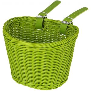 KAL-Panier De Vélo Pour Enfant Avant Avec Sangle Réglable En Cuir Synthétique - Accessoire De Vélo Pour Enfants De 12, 14, 16 Pouces - En Plastique Flexible - Pour Filles Et Garçons - Neuf