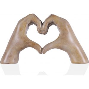 Sculpture Main En Forme De Coeur, Grain De Bois, D&eacute;coration Pour Chambre, &Eacute;tag&egrave;re, Table Basse, Table &Agrave; Manger, Centre De Table, Cadeaux D'anniversaire Et Comm&eacute;moratifs Pour Femme,[Pou8807439] - Neuf