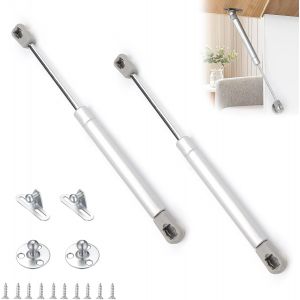 200N Verin Hydraulique 2 Pi&egrave;ces, Verin a Gaz Charni&egrave;re Amortisseur Acier Lamin&eacute; Froid, Verin de Coffre, Charniere Porte Placard pour Porte de Placard Levage Porte Armoire Meuble Cuisine - Neuf