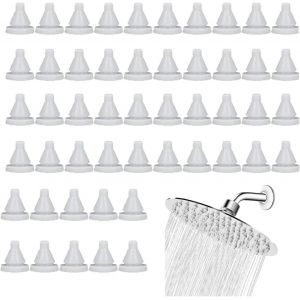 KAL-Lot De 50 Buses De Pommeau De Douche De Remplacement Pour Pommeau De Douche Trou De Pulvérisation Buse En Silicone Pour Arroseur Embouts Ronds Pièces De Réparation Pour Pomme De Douche (Gel De Si - Neuf