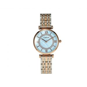 Montre &Agrave; Quartz Pour Femme Avec Chiffres Romains Et Bracelet En Acier Inoxydable, &Eacute;tanche Jusqu'&agrave; 30 M - Neuf