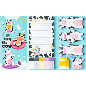 Lot de 550 feuilles de notes autocollantes en forme de vache humoristique avec inscription &laquo; I Just Really Like Cow &raquo;-Pour enfants,maison,bureau,&eacute;cole,cadeau - Neuf