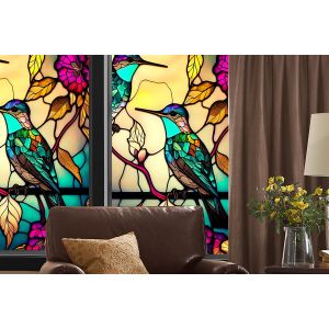 Film de protection solaire statique d&eacute;poli pour vitres 100x60cm - Neuf