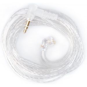 LORANKA-200cm C&acirc;ble Audio Jack 3,5mm QDC 2Pin Cable Ecouteur en OFCArgent&eacute; 5N Cable IEM pour &eacute;couteurs KZ EDX PRO/PRO X, ZSN PRO/PROX, ZS10 PRO/PROX, KBEAR Storm - Neuf