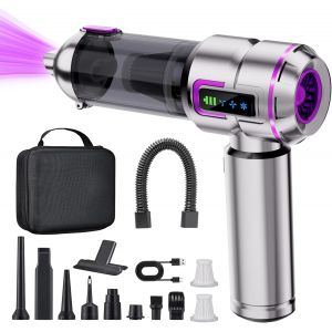 MEVRONISSHOP-Aspirateur &agrave; Main Rechargeable, aspirateur sans Fil Puissant de 27000 PA, Vitesse de Rotation de 220000 Tours/Minute, adapt&eacute; au Nettoyage des Voitures, des Bureaux et des Poils d'animaux - Neuf