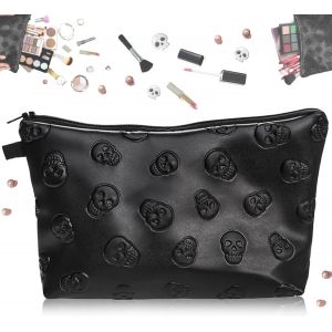 MAA-Trousse Maquillage, Organiseur Imprimé Tête De Mort, Trousse de Toilette Voyage, Mini Trousse de Toilette, Idéal pour Emporter des Cosmétiques Et des Articles De Toilette en Déplacement - Neuf