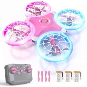 Mini Drone Pour Enfants De 6+ Ans Et Plus, Jouet Avion Télécommandé Pour Enfants Et Débutants Avec Lumières Led, Idéal Pour L'intérieur Et L'extérieur, Idéal Pour Garçons Et Filles - Neuf