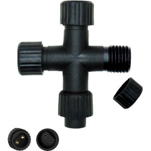 Connecteur Guirlande Lumineuse No&euml;l 2 Broches Connecteur Guirlande Exterieur, IP65 Etanche R&eacute;partiteur de Guirlande Lumineuse, Rallonge S&eacute;parateur pour Rideau Filet G40 Lumineux No&euml;l - Neuf