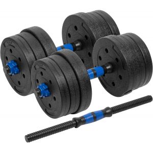 Lbgwp60-Active Rba-2300 Lot D'haltères Bitumés Avec Barre De Connexion 2 X 10 Kg - Neuf