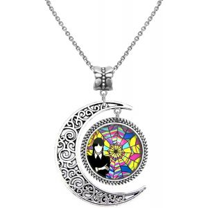 Kal-Collier Mercredi, Bijoux Mercredi, Collier Croissant De Lune, Pendentif Mercredi, Mercredi Collier Enfant, Cartoon Collier Anime, Cadeau Pour Gar&ccedil;on Fille Enfants Meilleur Ami - Neuf