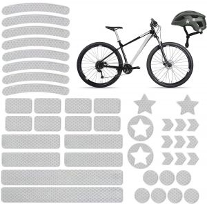 42Pi&egrave;ces Autocollants R&eacute;fl&eacute;chissants,Autocollants r&eacute;fl&eacute;chissants pour v&eacute;lo de diff&eacute;rentes Formes,Anti-d&eacute;coration pour Conduire la Nuit,pour la Visibilit&eacute; de Nuit pour Casque/V&eacute;lo/Poussette - Neuf
