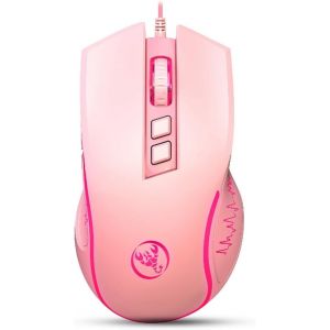 Souris Gamer Filaire 3600DPI R&eacute;glable R&eacute;tro&eacute;clairage 7 Couleurs Souris Ultra-Rapide &agrave; Capteur Optique Conception Ergonomique de Repose-Doigts Branchez & Jouez pour Windows Mac PC Laptop Jeux(Noire) - Neuf