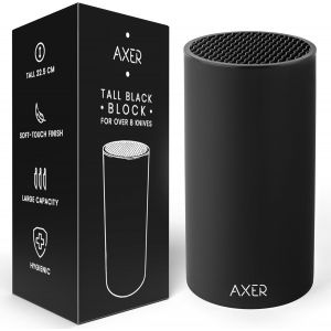 Jexnovashop-Bloc Couteaux Cuisine Vide Noir - Porte Couteaux De Cuisine Plus De 8 Couteaux - Grand Range Couteaux De Cuisine - Support Couteaux Cuisine - Blocs Couteaux Vides - Neuf