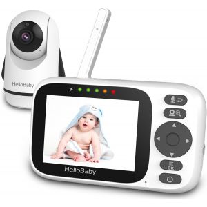 Ytseazn-Babyphone Camera,3.2¿¿ Écran Ips Camera Bebe Surveillance,Conversation Bidirectionnelle,Vision Nocturne Infrarouge Invisible,Pas De Wifi,Détection De Température,Mode Eco(Hb6339) - Neuf