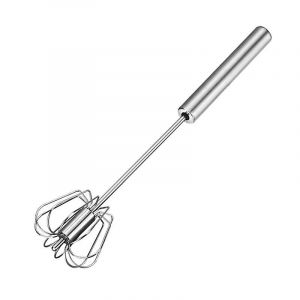 1 Batteur À ?Ufs Semi-Automatique En Acier Inoxydable, Fouet Manuel, Fouet De Cuisine, Mélangeur Rotatif, Fouet À ?Ufs, 30 Cm - Neuf