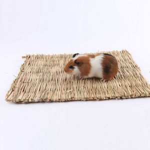 Tapis En Gazon Naturel Tissé (L39w27), Petit Lit À Mâcher Pour Hamsters, Cochons, Lapins Et Perroquets - Neuf